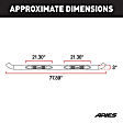 204046 3in Side Bars Series Nerf Bars Powdercoated Gloss Black, - Set of 2