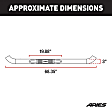 205000-2 3in Side Bars Series Nerf Bars Polished, Covers Cab Length - Set of 2