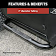 205000-2 3in Side Bars Series Nerf Bars Polished, Covers Cab Length - Set of 2