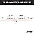 205040 3in Side Bars Series Nerf Bars Powdercoated Black, Covers Cab Length - Set of 2