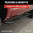 205040 3in Side Bars Series Nerf Bars Powdercoated Black, Covers Cab Length - Set of 2