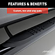 205040 3in Side Bars Series Nerf Bars Powdercoated Black, Covers Cab Length - Set of 2