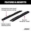 2057985 Running Boards, Carbide Black Powder Coat, Carbon Steel, Crew Cab Pickup/Extended Cab Pickup, 5.5 in., VersaTrac Mounting Brackets Sold Separately, AscentStep Series