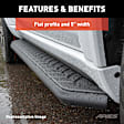 2024 Chevrolet Equinox - AeroTread Series, Running Boards, Powdercoated Black, Non-Powered, Aluminum, Set of 2