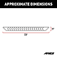 2061040 Running Boards, Carbide Black Powder Coat, Stainless Steel, Sport Utility, 5 in. x 73 in., AeroTread Series