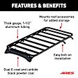 2070610 Roof Rack - Textured Black, Aluminum, Non-locking