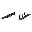 2554037 Running Boards, Black Non-Powered Carbon steel Set of 2