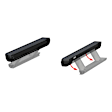 3025144 Running Boards, Black Powered Steel Set of 2