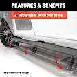 3048103 Running Boards, Carbide Black Powder Coat, Aluminum, Sport Utility, 69.6 in.