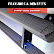 3048103 Running Boards, Carbide Black Powder Coat, Aluminum, Sport Utility, 69.6 in.