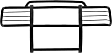 4044 Grille Guard, Powdercoated Black Steel