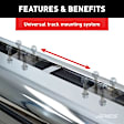 4444024 6in Side Bars Series Nerf Bars Polished, Covers Cab Length - Set of 2