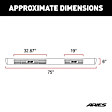 4445007 6in Side Bars Series Nerf Bars Powdercoated Black, Covers Cab Length - Set of 2