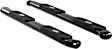 S224009 Oval Tubes Series Nerf Bars Powdercoated Black, Covers Cab Length - Set of 2
