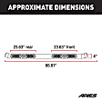 2018 GMC Sierra 1500 - Oval Tubes Series, Nerf Bars, Powdercoated Black, Covers Cab Length, Set of 2