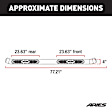 S225040 Oval Tubes Series Nerf Bars Black, Covers Cab Length - Set of 2