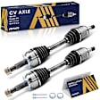 CVAAZ-01672 Front, Driver and Passenger Side Axle Assembly - Set of 2 4WD