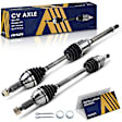 2014 Nissan Altima - Front, Driver and Passenger Side Axle Assembly, DOHC, GAS, 4-Door, FWD, 2.5L 4Cyl Sedan