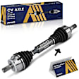 CVAVL-02491 Sport Utility Front, Driver Side Axle Assembly - Sold Individually