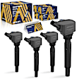ESCAZ-00230 Ignition Coil, Set of 4, 1.4L, 4Cyl