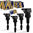 ESCAZ-00386 Ignition Coil, Set of 4, 1.6L, 4Cyl