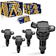 ESCAZ-00405 Ignition Coil, Set of 4, 1.6L, 4Cyl