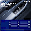 PWST-00187 Front, Passenger Side Window Switch Black