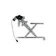RPAH-128 Front, Driver Side Power Window Regulator, With Motor