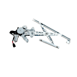RPAH-172 Front, Driver Side Power Window Regulator, With Motor