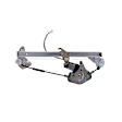RPAZ-001 Sedan Front, Driver Side OE Replacement Series Power Window Regulator, With Motor