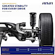 SABCH-00394 Rear, Driver and Passenger Side Shock Absorber, Sedan