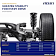 SABCH-00400 Rear, Driver and Passenger Side Shock Absorber, RWD, Sedan