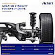 SABT-01242 Front, Driver and Passenger Side Shock Absorber, Sport Utility
