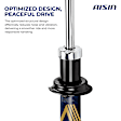 SABT-01891 Front, Driver and Passenger Side Shock Absorber, Convertible