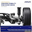 SAKFD-00788 Front, Driver and Passenger Side Shock Absorber, FWD, Sedan