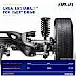 SAKGM-00248 Front, Driver and Passenger Side Shock Absorber, Sport Utility