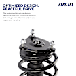SAKHY-00971 Front, Driver and Passenger Side Shock Absorber, FWD, Hatchback