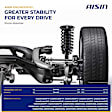 SAKKA-01169 Front, Driver and Passenger Side Shock Absorber, Sport Utility