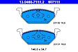 2013 Volkswagen Jetta - Front Ceramic Brake Pad Set, 2.0L 4Cyl, With 280 mm Disc., OE Replacement Series