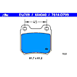 2000 Saturn LW1 - Rear ECE-R90 Euro OE Brake Pad Set, 2.2L 4Cyl, Original Series