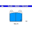 1977 Porsche 911 - Front ECE-R90 Euro OE Brake Pad Set, 2.7L 6Cyl, With A Style Caliper, Original Series