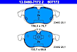 2005 Saab 9-3 - Front ECE-R90 Euro OE Brake Pad Set, 2.0L 4Cyl, With 285 (mm) or 302 (mm) Diameter Brake Rotor, Original Series