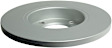 SP12106 Front Brake Disc, Plain Surface, Solid, 4 Lugs, 9.41 in.