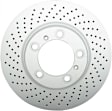 2008 Porsche 911 - Front, Driver Side Brake Disc, Cross-Drilled, Vented, 5 Lugs, 330 mm, Except Ceramic Composite Brakes