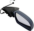 Passenger Side Mirror, Power Adjust, Manual Folding, Heated, Paintable, In-housing Signal Light, With memory, No Puddle Light, No Auto-Dimming, With Blind Spot Light in Housing