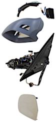 Driver Side Mirror, Power, Power Folding, Heated, Paintable, In-housing Signal Light, With memory, No Puddle Light, No Auto-Dimming, No Blind Spot Feature, Base Model