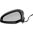 Driver Side Mirror, Power Adjust, Heated, Manual Folding, Paintable, In-housing Signal Light, No Memory, No Puddle Light, No Auto-Dimming, With Blind Spot Light in Housing