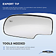 Driver Side Mirror Glass, Heated, No Blind Spot Feature No Auto-Dimming