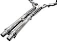 3015-32650 AWE Touring Edition Exhaust for S650 Mustang GT Coupe - Dual Chrome Silver Tips