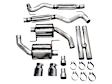 3015-32650 AWE Touring Edition Exhaust for S650 Mustang GT Coupe - Dual Chrome Silver Tips